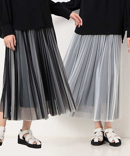 TALLサイズ 〕 【リバーシブル】ソフトチュール スカート