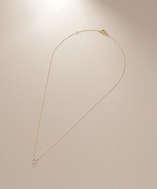 K18ダイヤモンド 馬蹄モチーフ ネックレス（2001753586