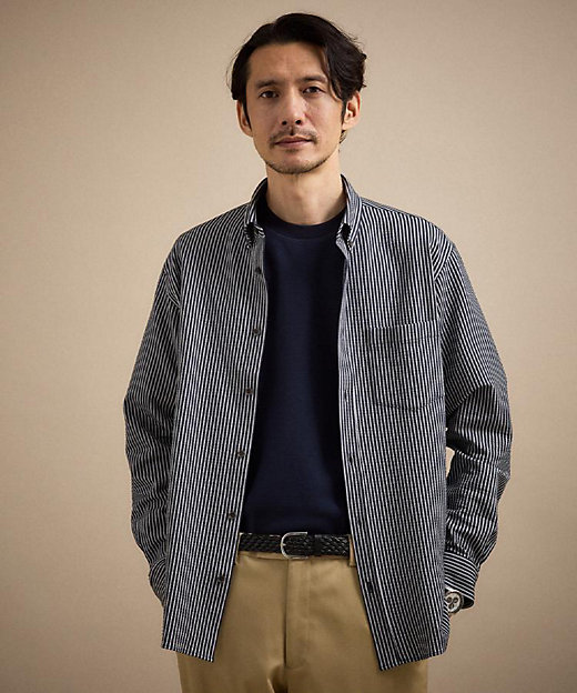 抗菌防臭／シーズンレス】シアサッカー ジャージシャツ