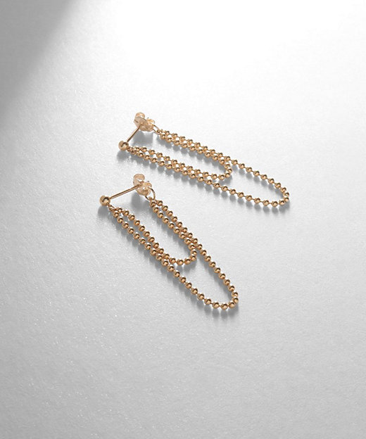 K10ボールチェーンドレープ フープピアス（2002226963