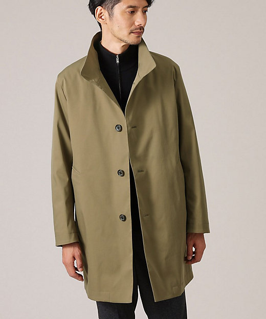 ライナー付】ツイルストレッチ ステンカラーコート