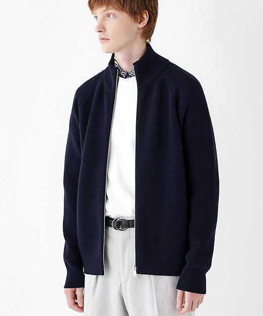 THE FLAGSHIP】フレンチメリノ 畦編 ドライバーズニット