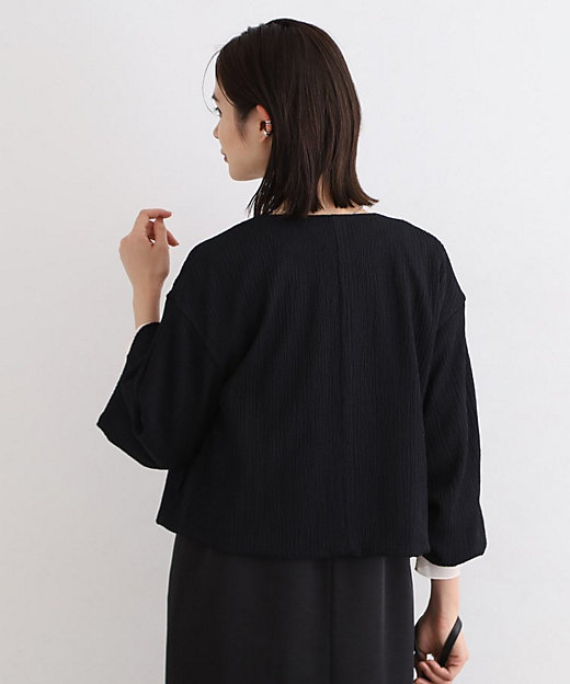 洗える／UVケア／SETUP可能】バルーンスリーブブルゾン