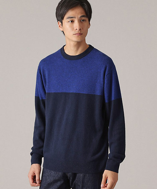 洗えるカシミヤ】微塵ボーダー カシミヤニット（2002343111