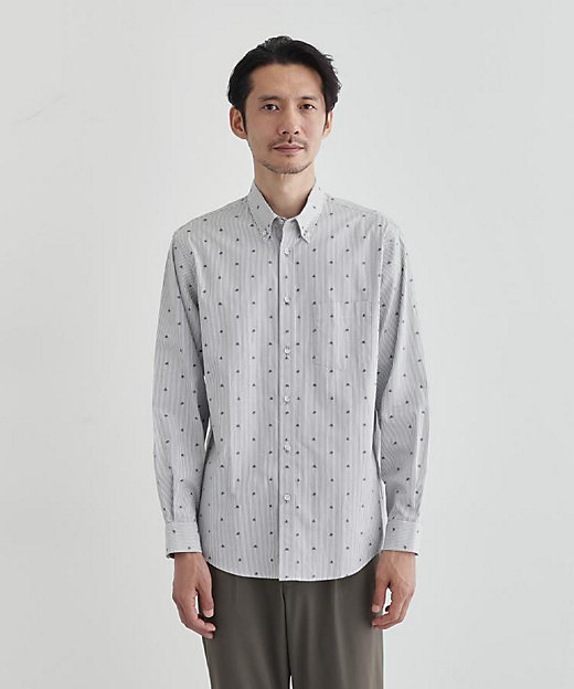 ハットモチーフ ジャカード ストライプ シャツ（2002369832