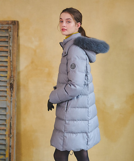 大人百花冬号掲載 モデル美香さん着用】ブルーフォックスファーロング