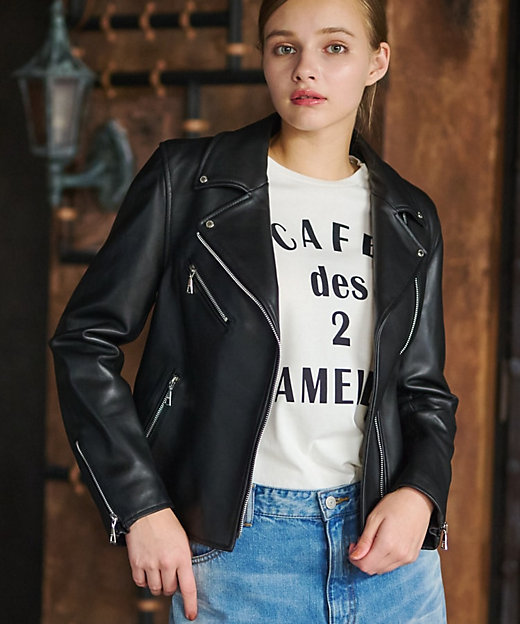 ✨新品 未使用✨ FORTIME ライダース ジャケット ラムレザー 羊革 XL