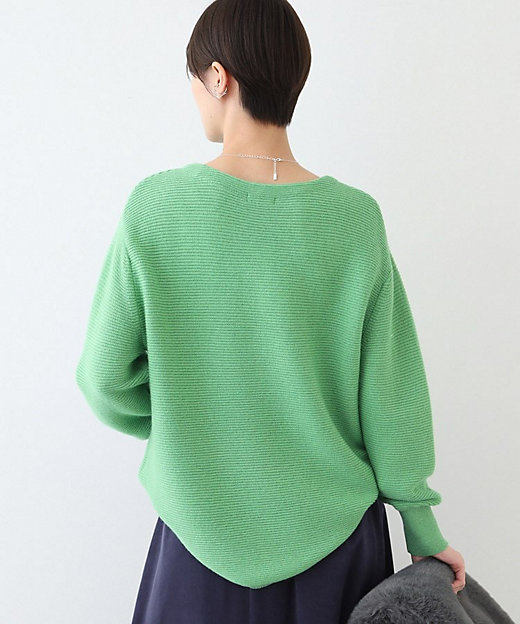 カシミヤ混／洗える／ラメ】ボートネックニット（2002372013