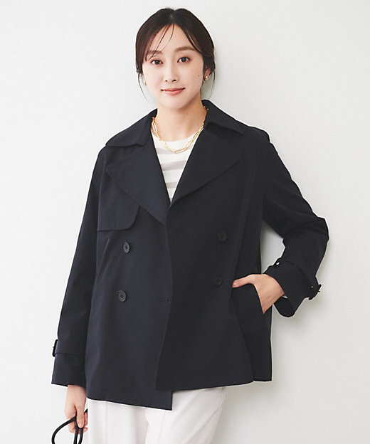 洗える／ストレッチ】ショートトレンチコート（2002407066