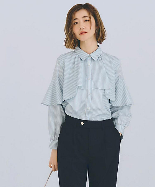 ケープフリルシャツブラウス（2002430935） | GROVE (Women