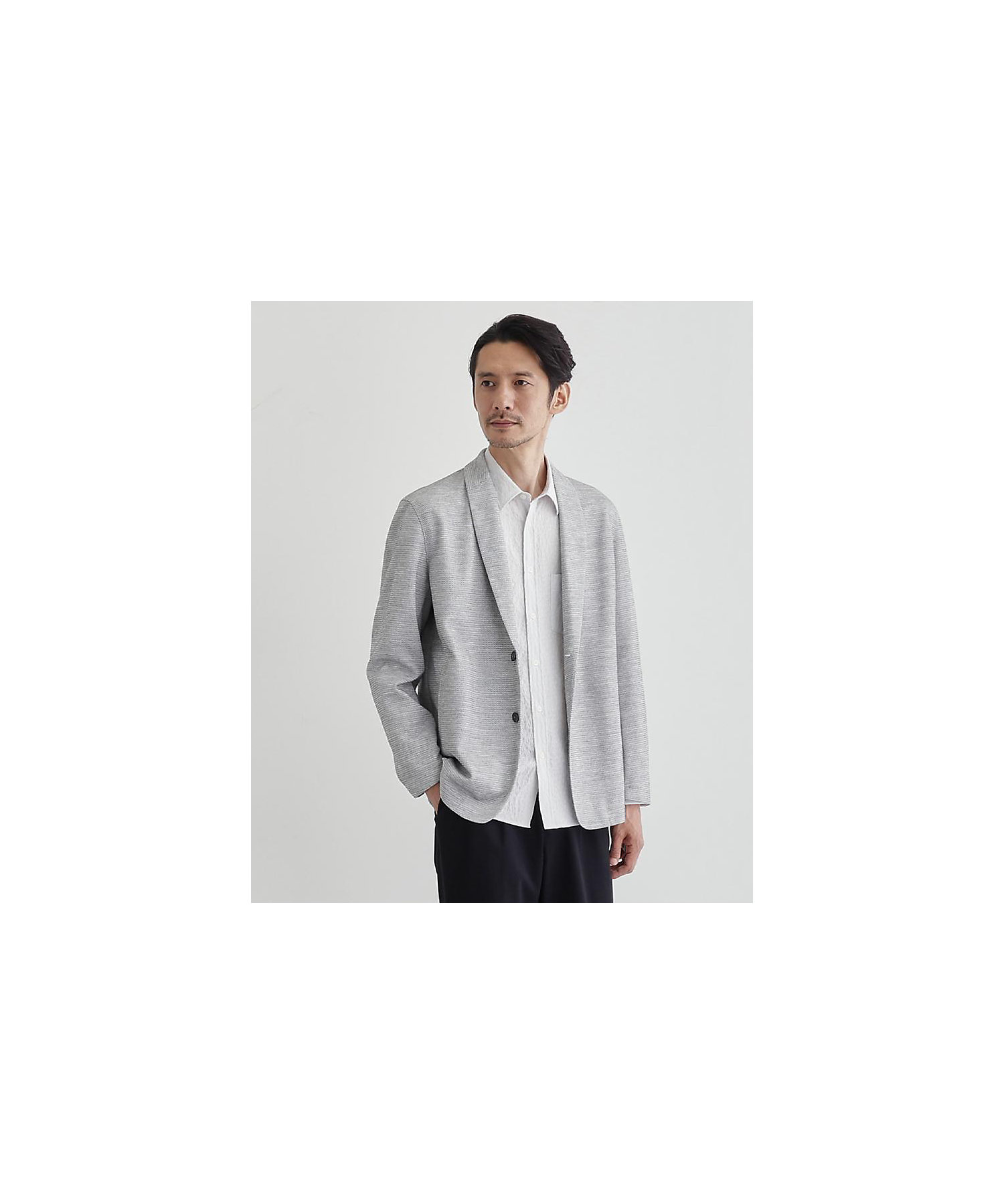 尾州織】ショールカラー カーディガン（2002464169