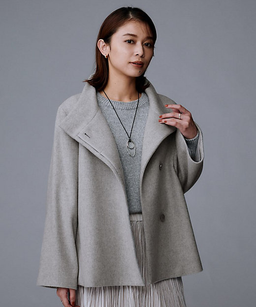 着回しが効く／オンオフアウター】ウールショートコート