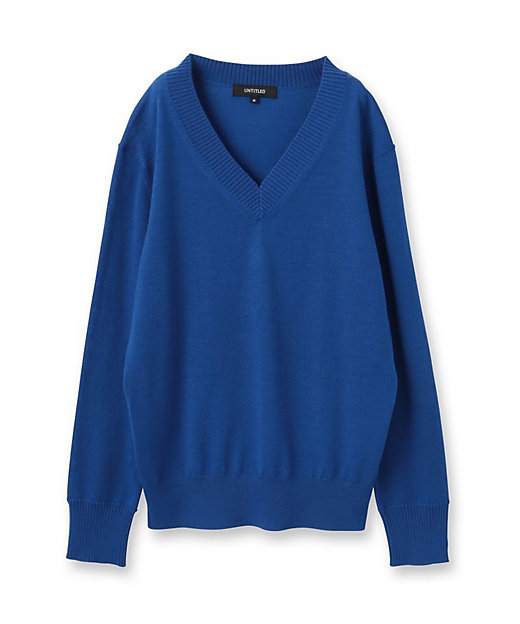 洗える／きれいめ】Vネックプルオーバーニット（2002505983