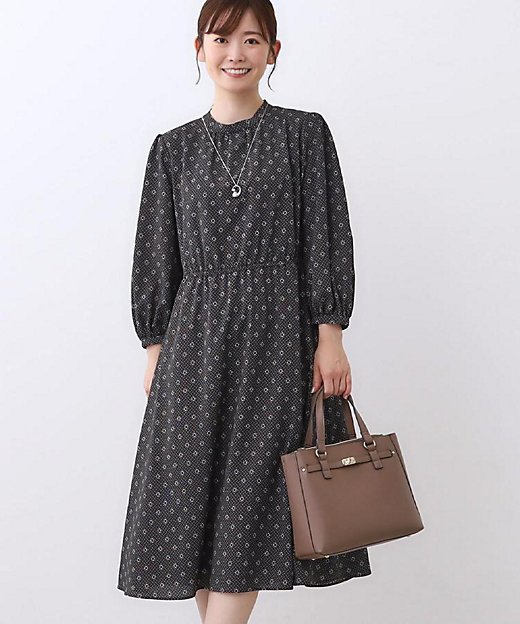 きちんと見え／通勤／セレモニーにおすすめ◎】ドット×ダイヤ柄