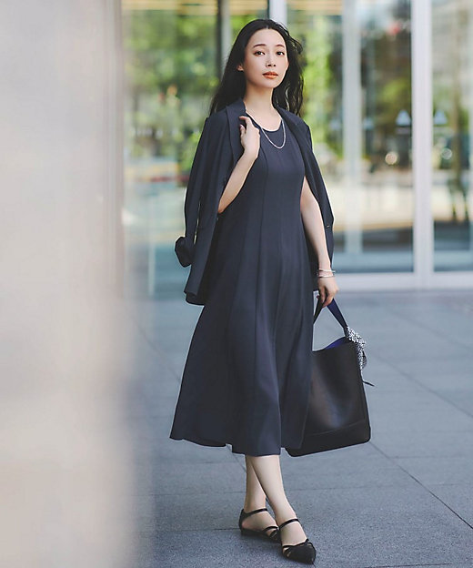 美シルエット】ノースリーブワンピース（2002528284