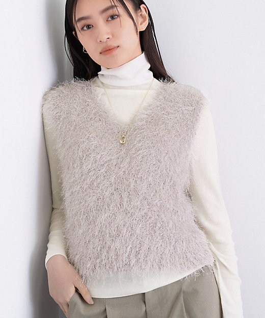 フェザーモールニットベスト（2002528724） | INDIVI (Women