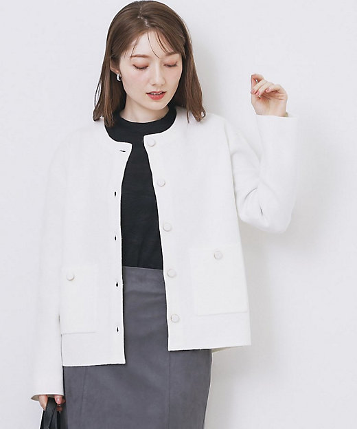 ダブルフェイスコーディガン【洗濯機OK】（2002536190