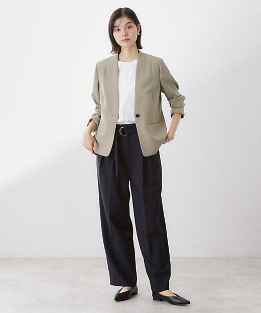 ノーカラージャケット【セットアップ可】（2002538425