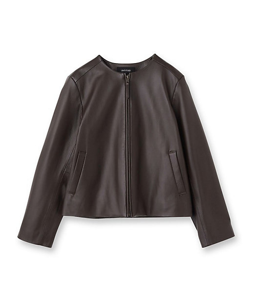 着丈短め／柔らかな質感】ラムレザージャケット（2002544575