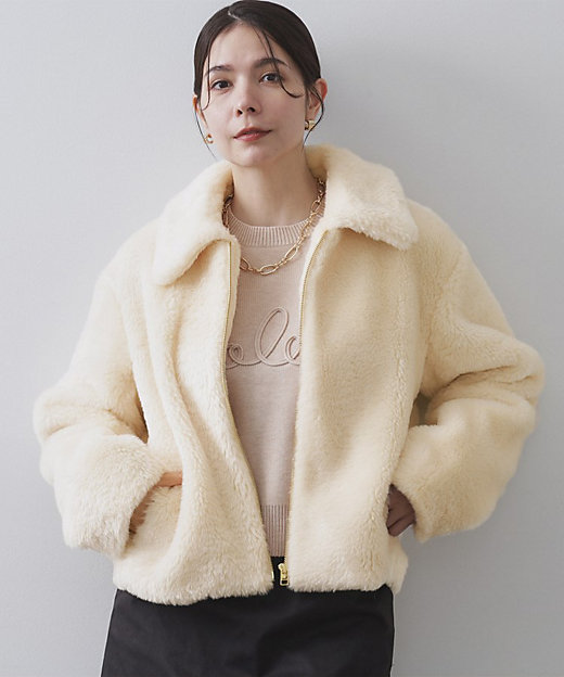 ステンカラーボアブルゾン【洗える】（2002545127