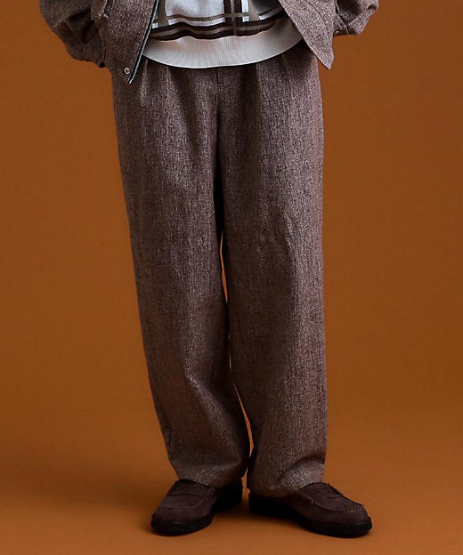 ツイードワイドパンツ 【洗濯機OK／セットアップ可