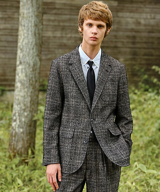 セットアップ可】ループグレンチェック リラックスジャケット