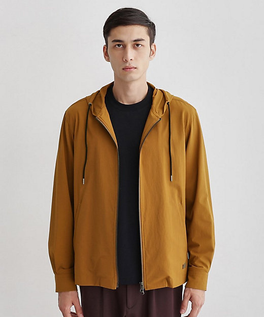 3D ナイロン ストレッチ】ジップアップ フードブルゾン