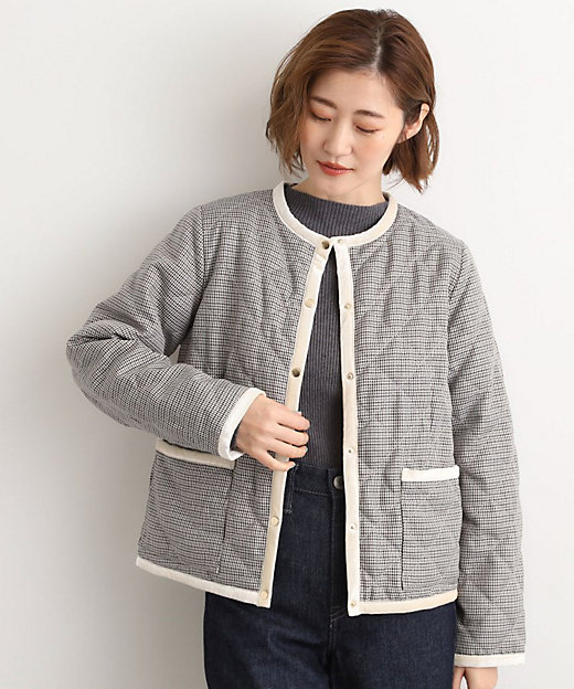 2WAY・リバーシブル】一枚でチェック柄も無地も！キルトジャケット