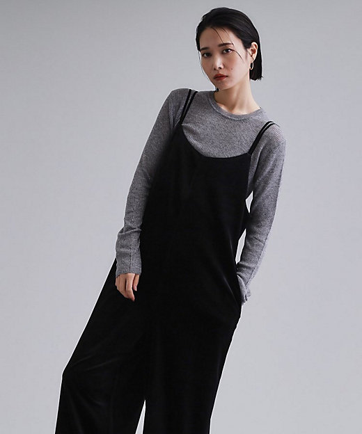 es】ベロアサロペット【洗濯機OK】（2002553640