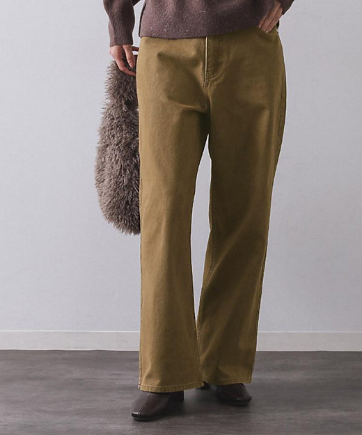 ヴィンテージカラーワイドストレートパンツ【洗濯機OK