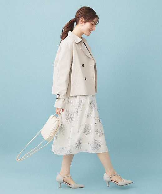 キャンディスリーブショートトレンチコート【洗濯機OK／撥水／防花粉