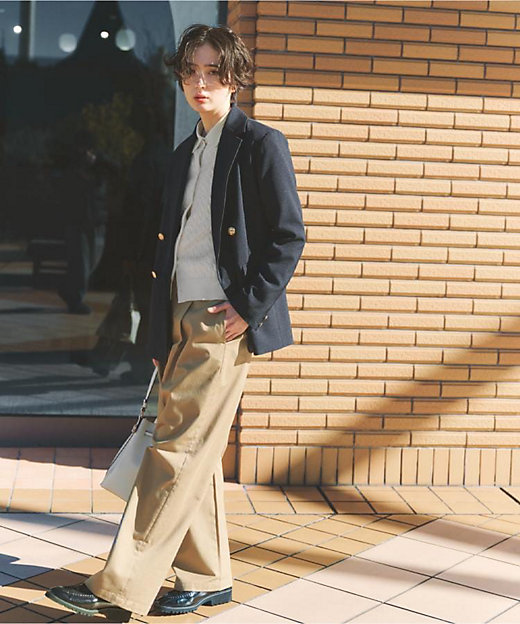 通勤・セレモニー】CAVIAN 金ボタンダブルブレストジャケット