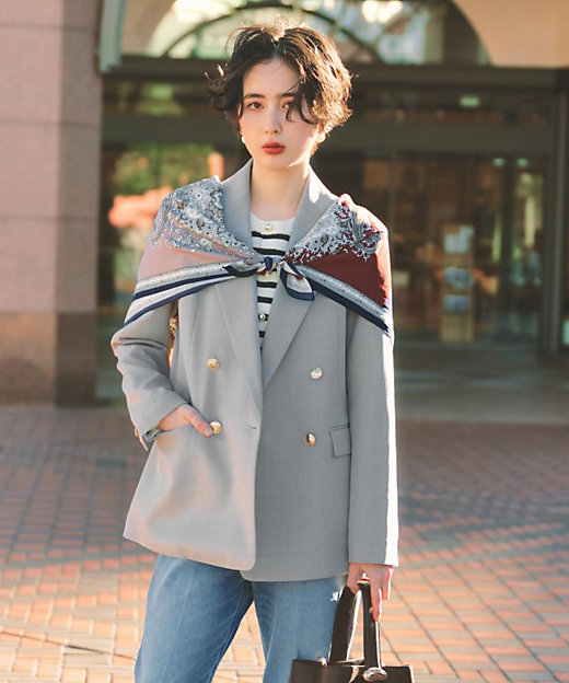 通勤・セレモニー】CAVIAN 金ボタンダブルブレストジャケット