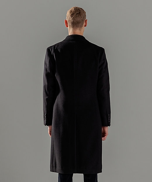 グロッシーウール チェスターコート ＜裏地：フォトコラージュプリント