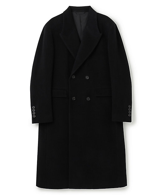 WEB限定】グロッシーウール ダブルブレストチェスターコート