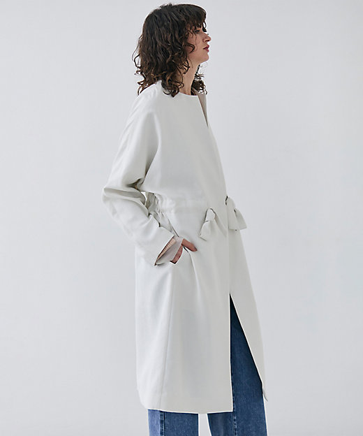 洗える】PORDIC ／ ドロスト付きロングスプリングコート