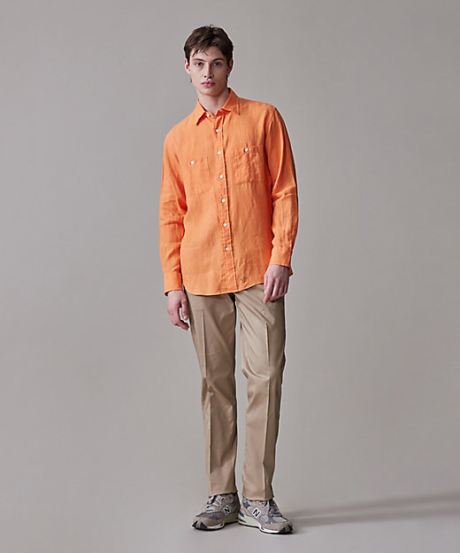 洗える】リネントロピカル シャツ ／ レギュラー