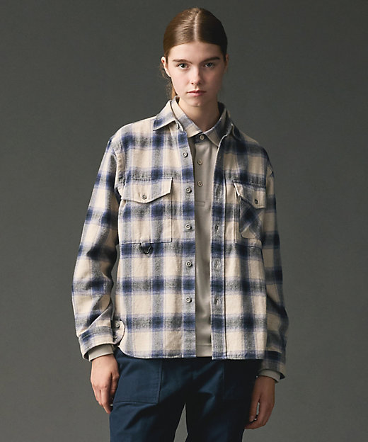 大人の山シャツ】メランジチェックシャツ（HS1HGW0681