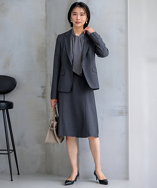 新色追加／セットアップ対応】ラフィーネウール 一つ釦 ジャケット