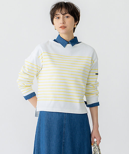 洗える】Armor－lux スムース パネルボーダー カットソー