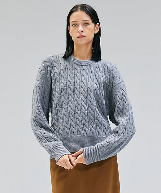 洗える】SEDONA ／ ウールカシミヤケーブルニット