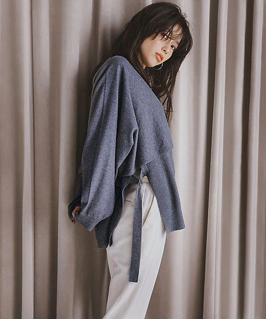 洗える】ツインニットクロップド ニットベスト（KRWOSW0461