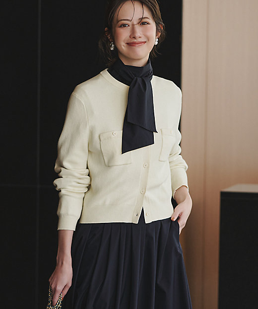 滝沢眞規子さん着用／Oggi掲載】コットンカシミヤ ポケット