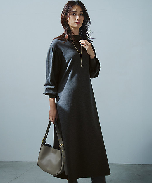 洗える】ウールミルドジャージー ワンピース（OPWOCW0430