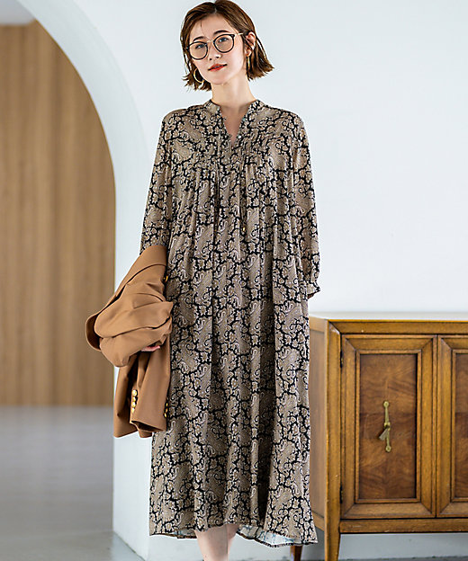 洗える】Ratti ヴィンテージペイズリープリント ワンピース