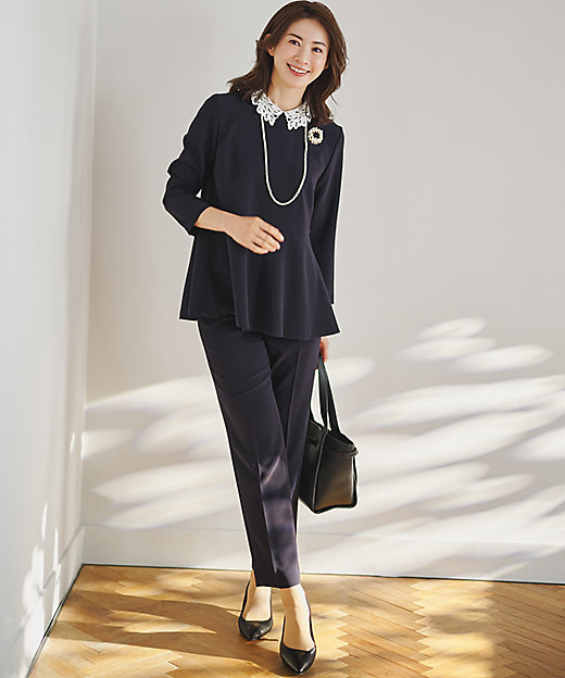 セットアップ対応／VERY掲載】トリアセダブルジョーゼット パンツ