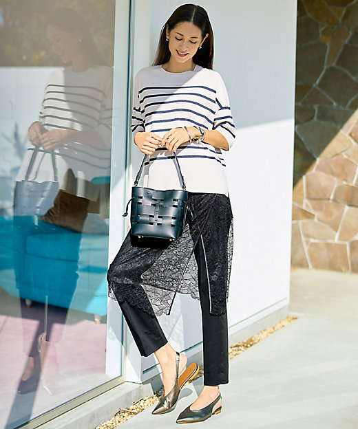 カタログ掲載・定番人気・新色追加】コットンサテンテーパード パンツ