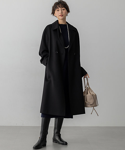 COLOMBOカシミヤビーバー ダブルフロント チェスターコート