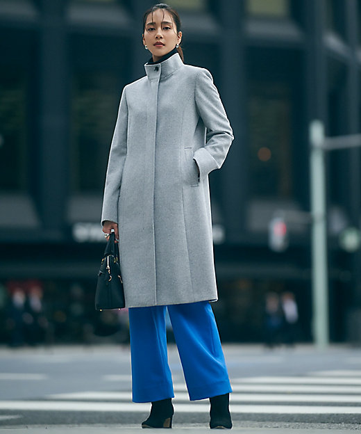 パンキー様極美品 Theory セオリー カシミヤ混 スタンドカラーコート