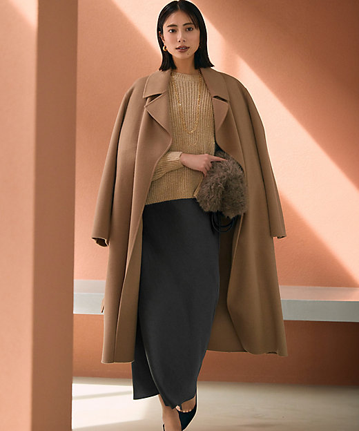 VERY11月号掲載／洗える】ヴィンテージダブルサテン ナロー